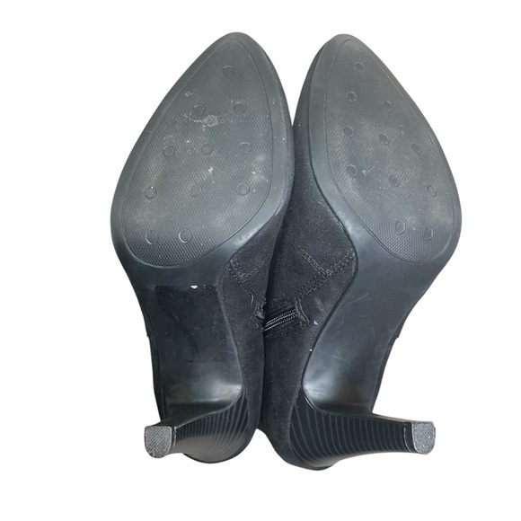 Isaac Mizrahi for Target Black Faux Suede Ankle Boots Heels Booties Size 8 - Picture 11 of 11